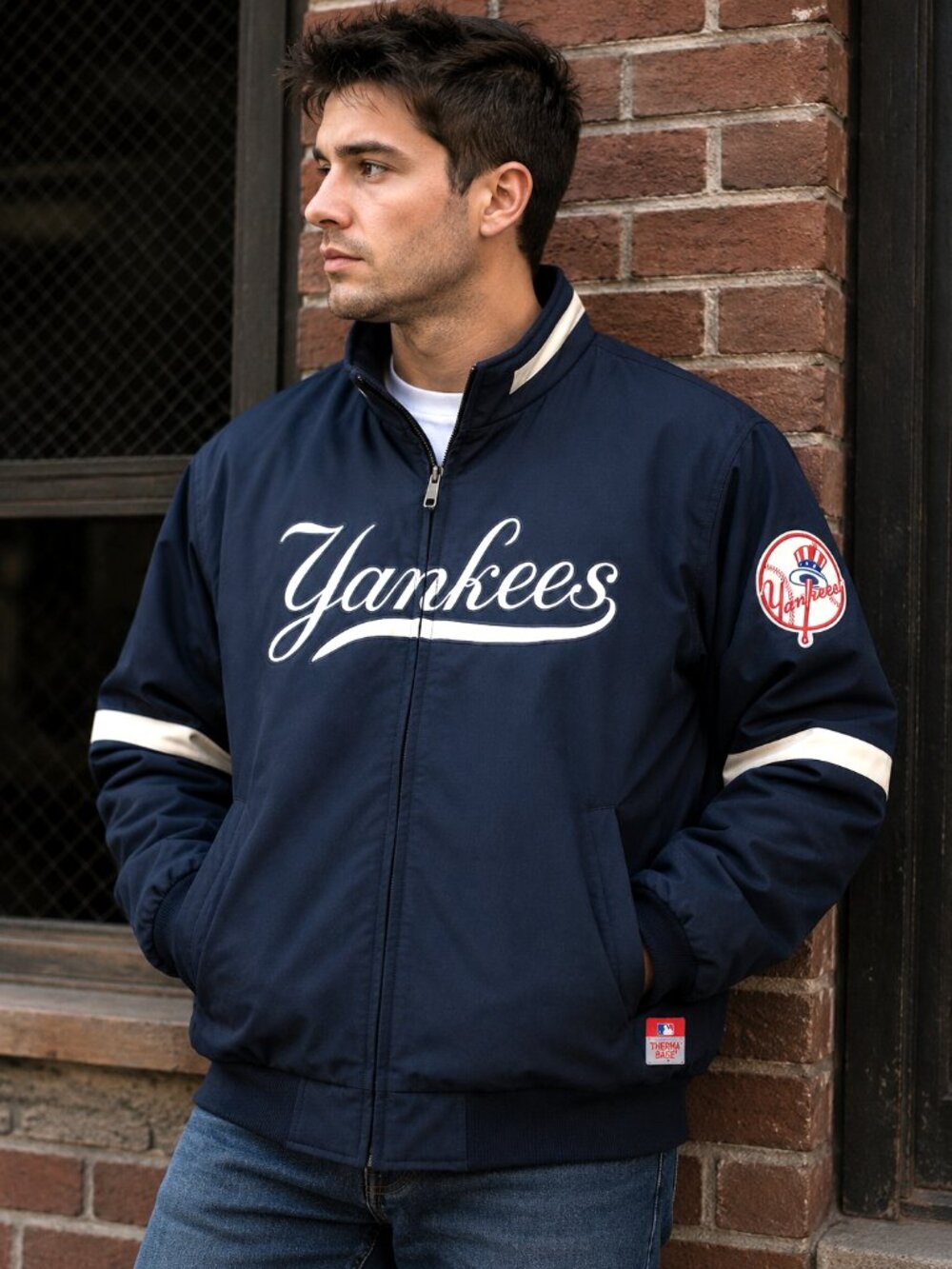 Majestic New York Yankees Therma Base Soft Shell Jacket XL Navy MLB